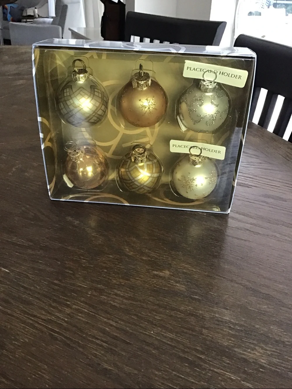 Department 56 mercury glass place card holders set of 6 Christmas